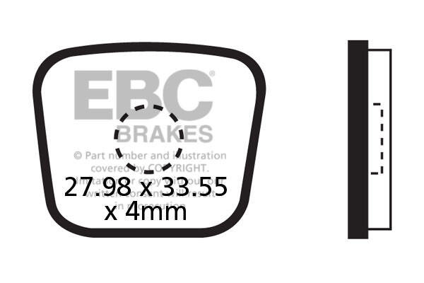 CFA278 - Klocki hamulcowe rowerowe (organiczne) EBC Brakes