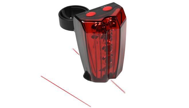 Tylna lampka rowerowa - 5 diod LED z laserowym oświetleniem rowerowym