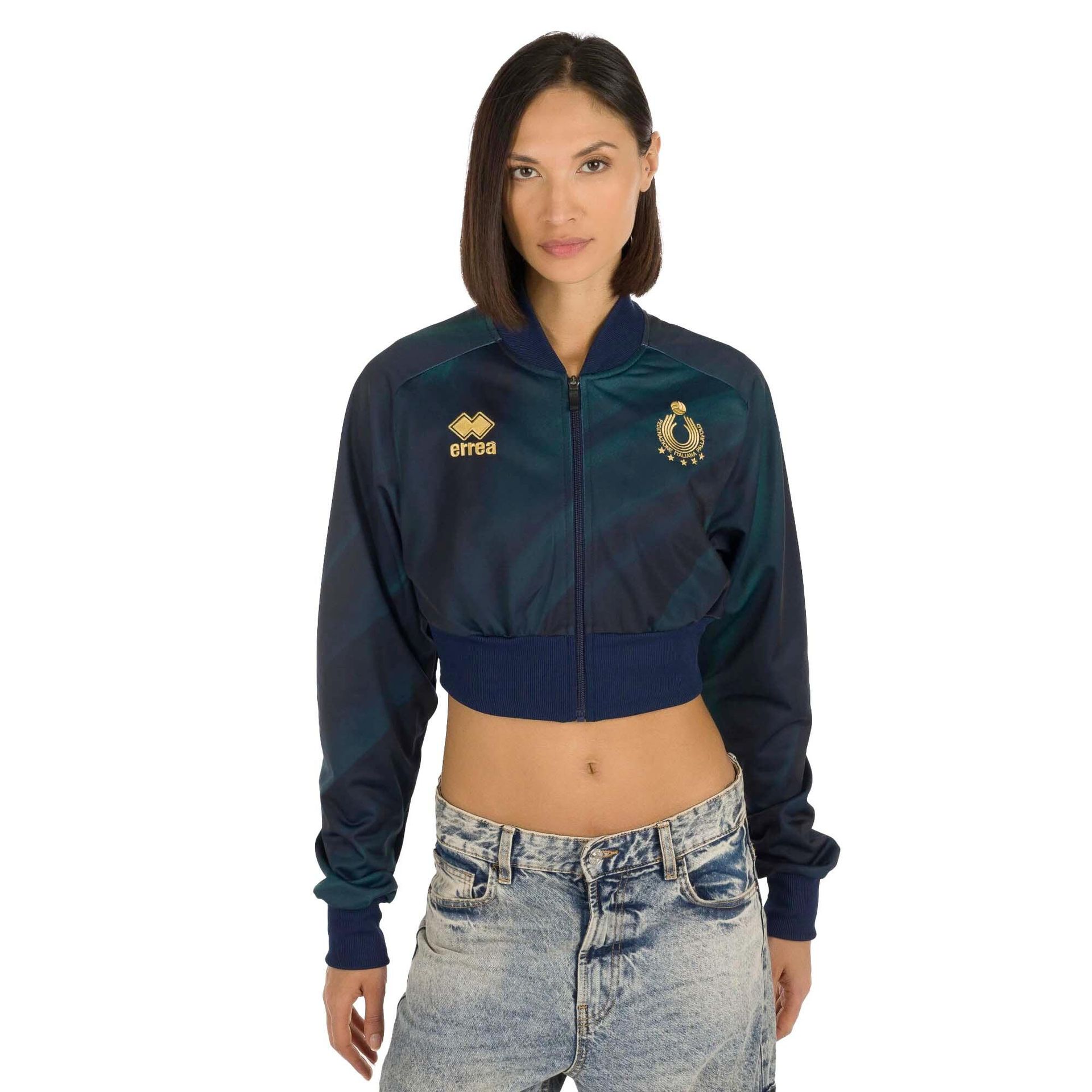 Kurtka Errea Naz. Italia Volley Bluza Crop Ad Damskie