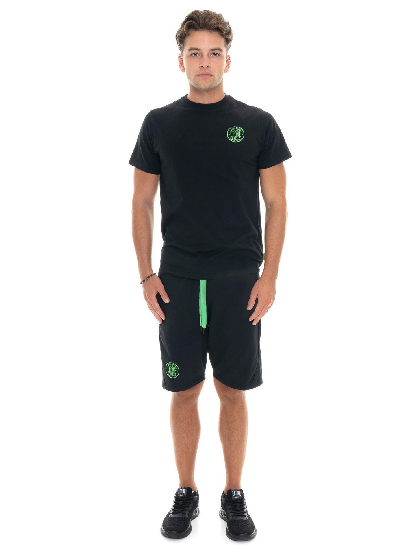 Komplet męski: koszulka + spodenki bermudy Fluo