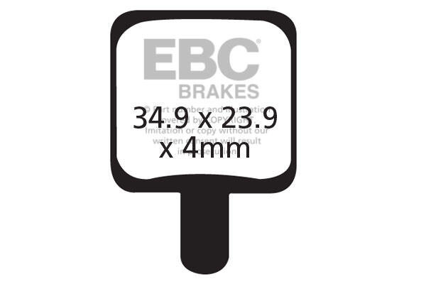 CFA340 - Klocki hamulcowe rowerowe (organiczne) EBC Brakes