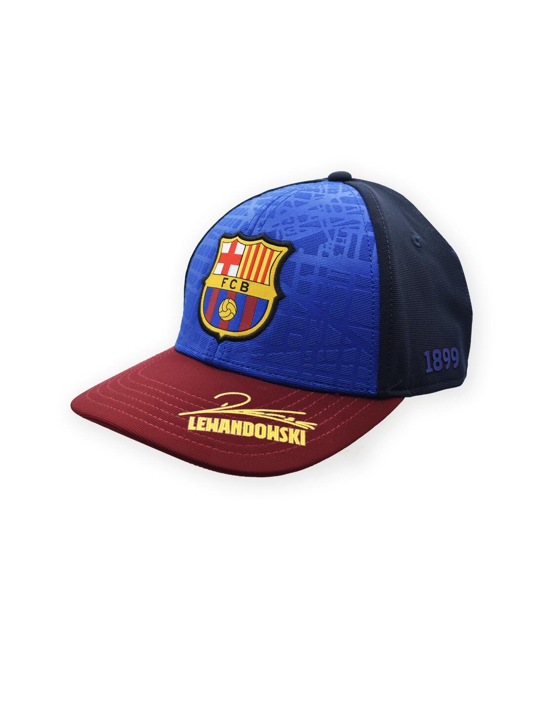 Czapka baseballowa FC Barcelona z podpisem Lewandowskiego