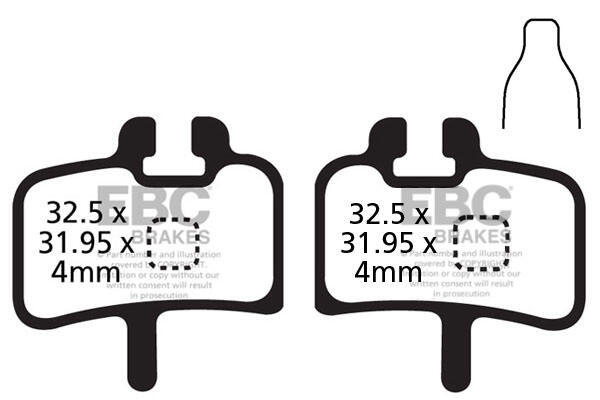 CFA277HH - Klocki hamulcowe rowerowe (spiekane) EBC Brakes