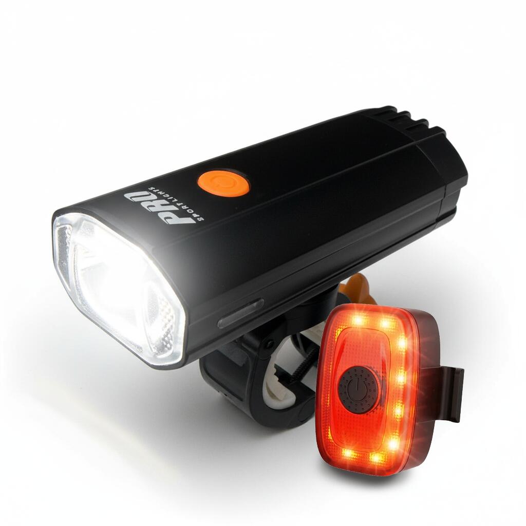 Zestaw lampek rowerowych LED 1200 i 120 lumenów