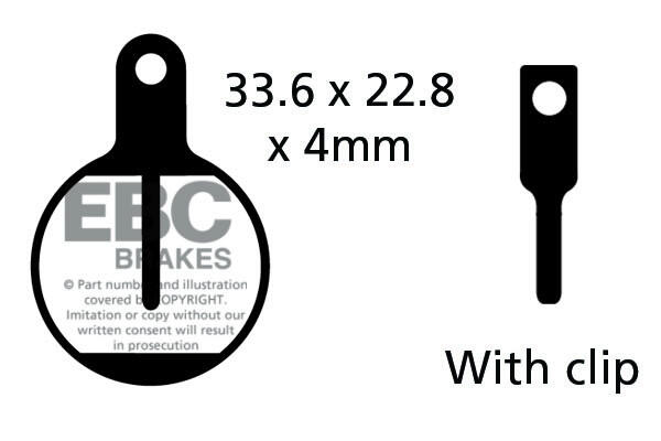 CFA648 - Klocki hamulcowe rowerowe (organiczne) EBC Brakes