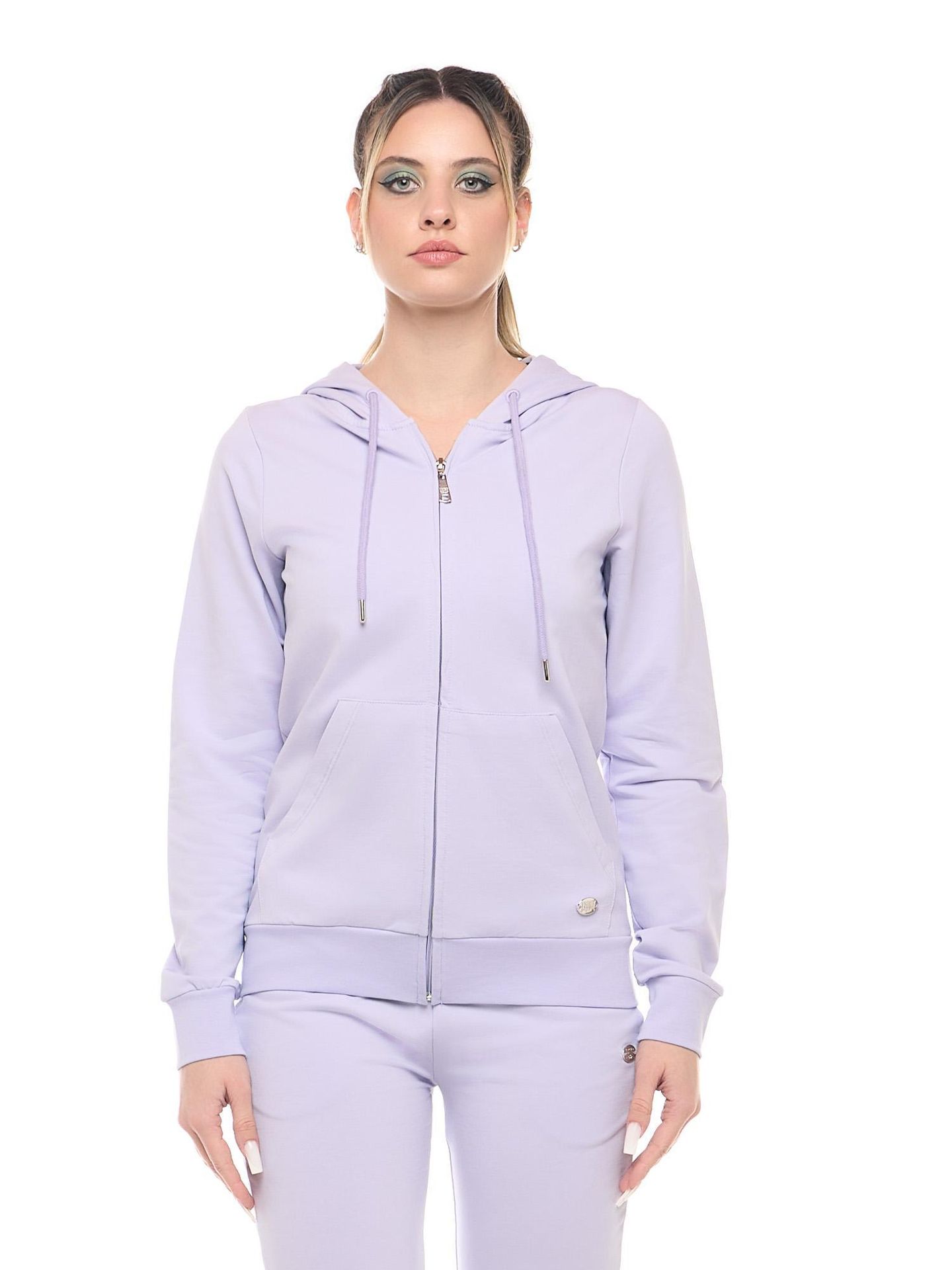 Bluzy z kapturem damskie Leone Basic z zamkiem błyskawicznym