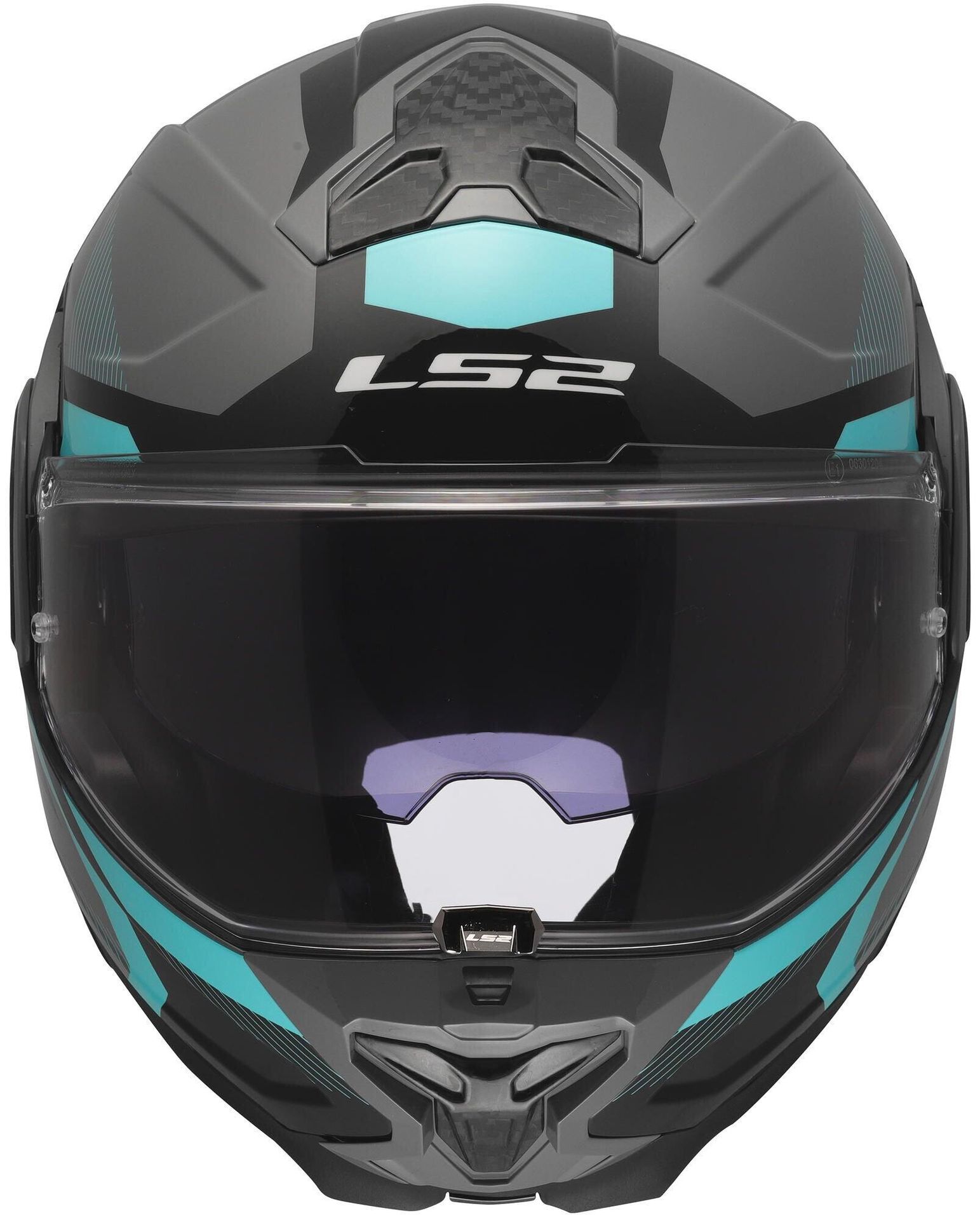 LS2 FF910 Advant II Triple kask flip-up S szary/niebieski/czerwony