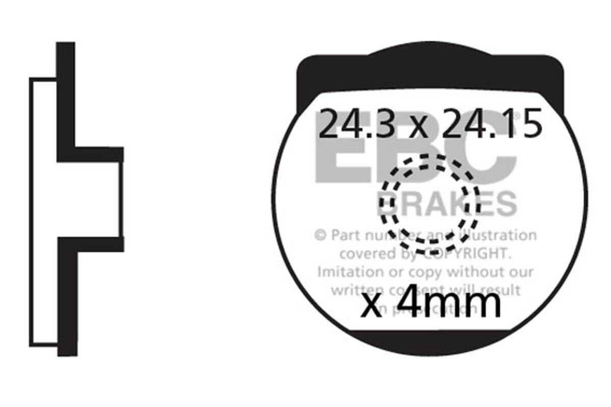 CFA316 - Klocki hamulcowe rowerowe (organiczne) EBC Brakes