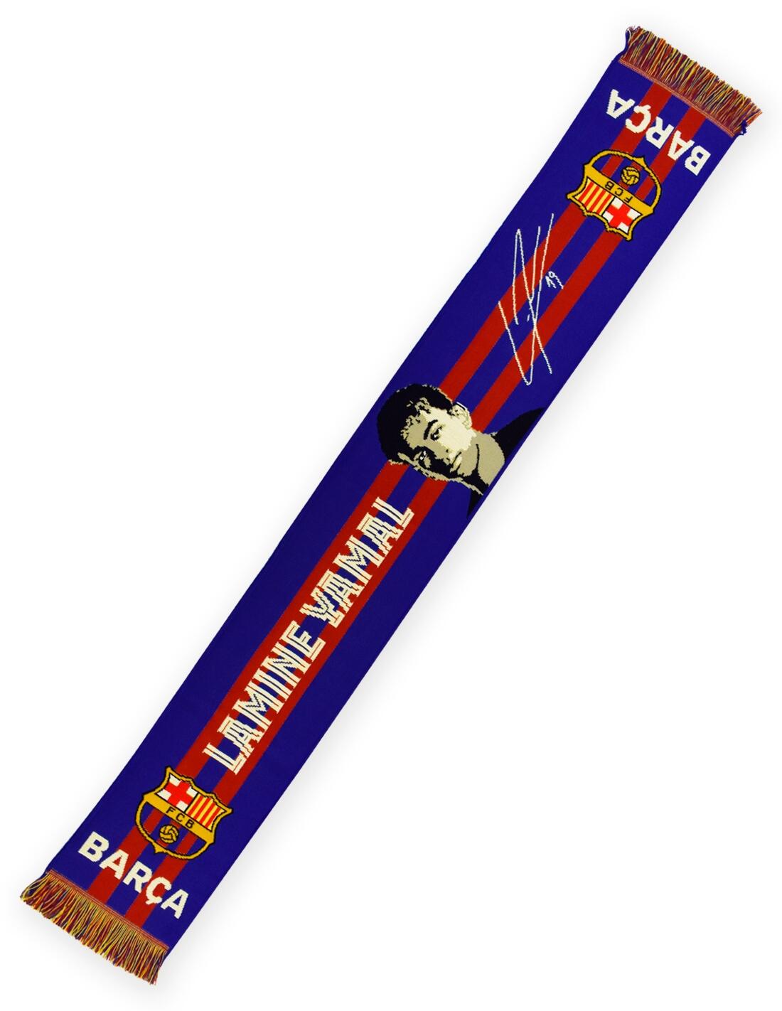 FC Barcelona 25-26, oficjalny szalik - podpisany, Lamine Yamal