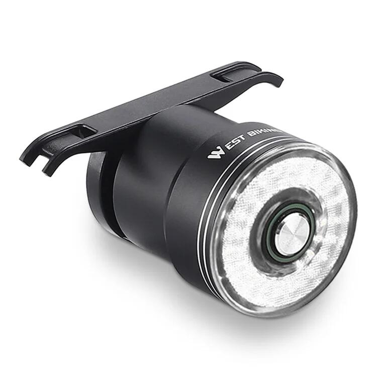 Inteligentna tylna lampa rowerowa, czujnik hamulca - Przezroczysta / Płaska