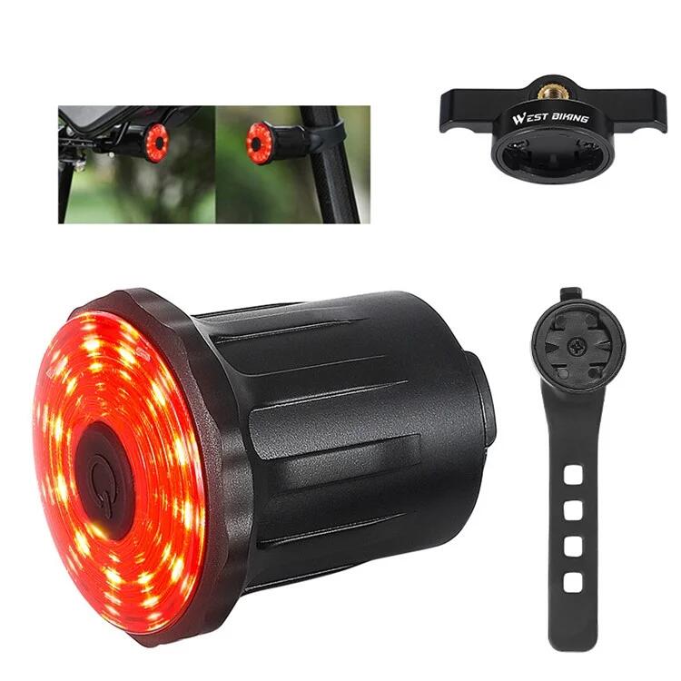 Inteligentne tylne światło rowerowe LED z ładowaniem USB i hamulcem indukcyjnym