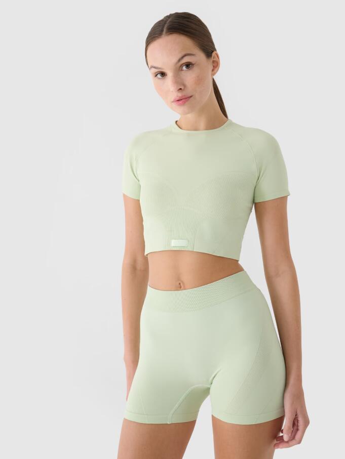 Crop top treningowy slim szybkoschnący damski