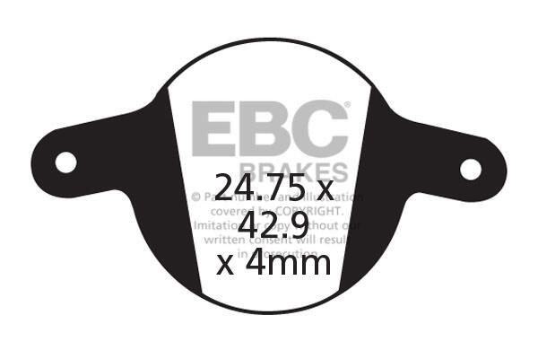 CFA326R - Klocki hamulcowe rowerowe (organiczne wyczynowe) EBC Brakes