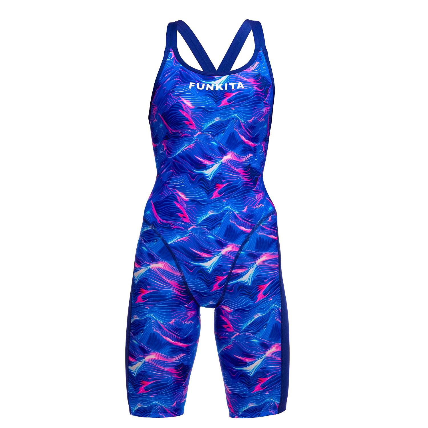 Kostium kąpielowy Funkita Dziewczęcy Rising Tide Fast Legs - Niebieski