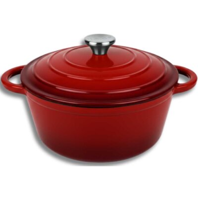 Garnek żeliwny HAGE DQ26-red 5L