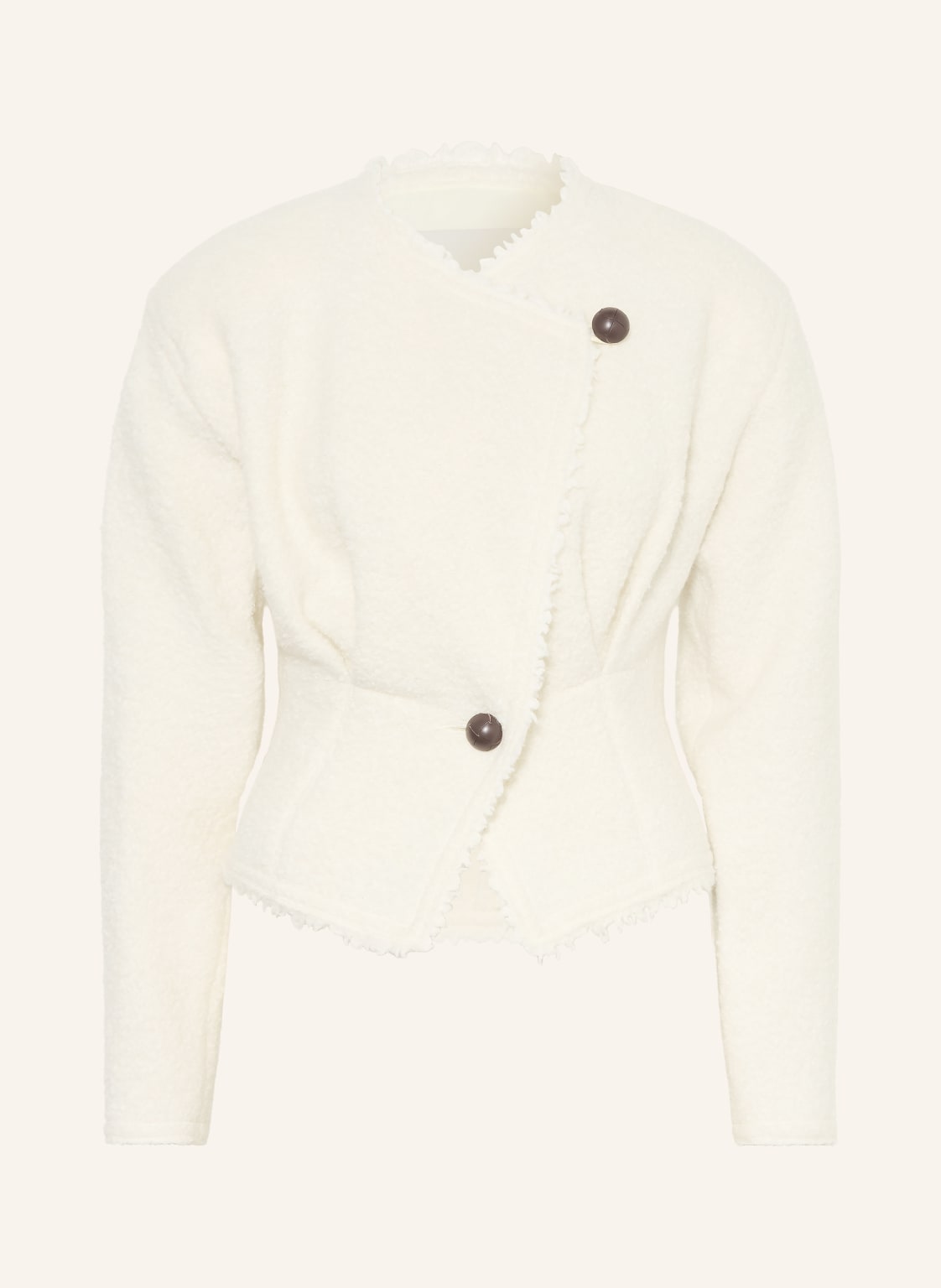 Isabel Marant Marynarka Z Tkaniny Bouclé Suna weiss
