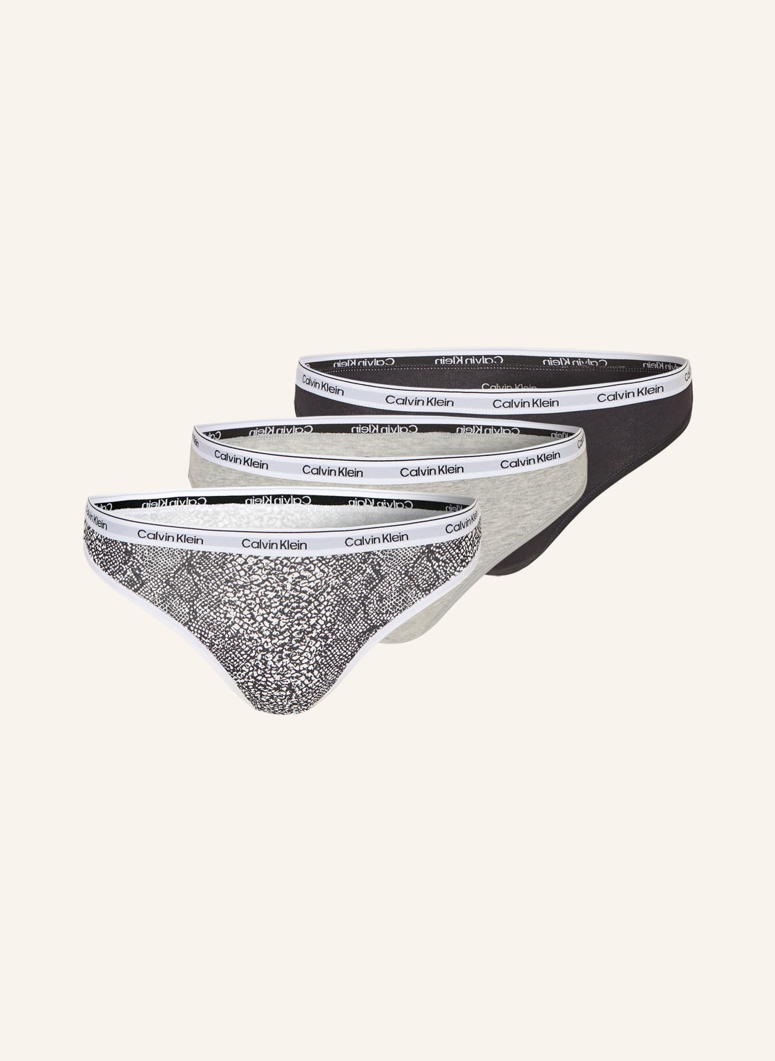 Calvin Klein 3-Pak Majtek grau
