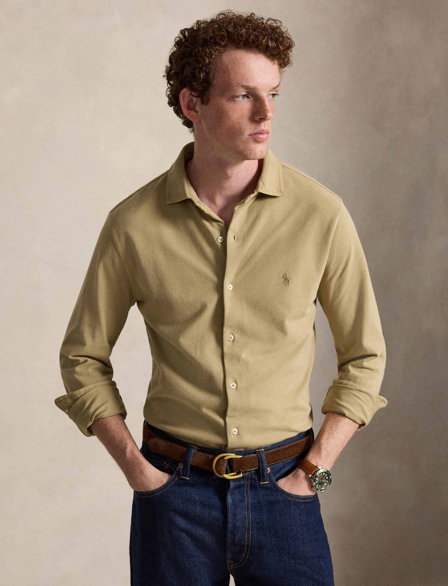 POLO RALPH LAUREN Koszula Regular Fit weathered mesh