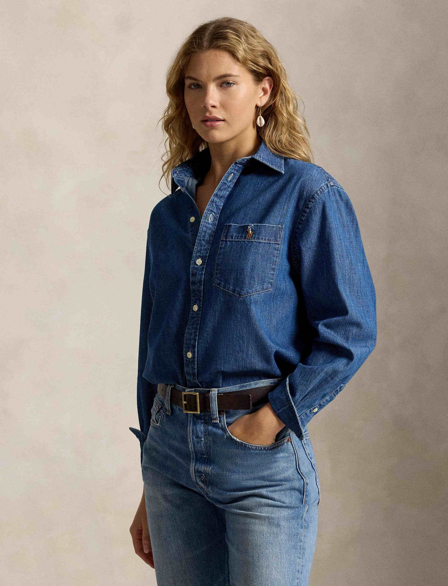 POLO RALPH LAUREN Jeansowa koszula Oversize fit