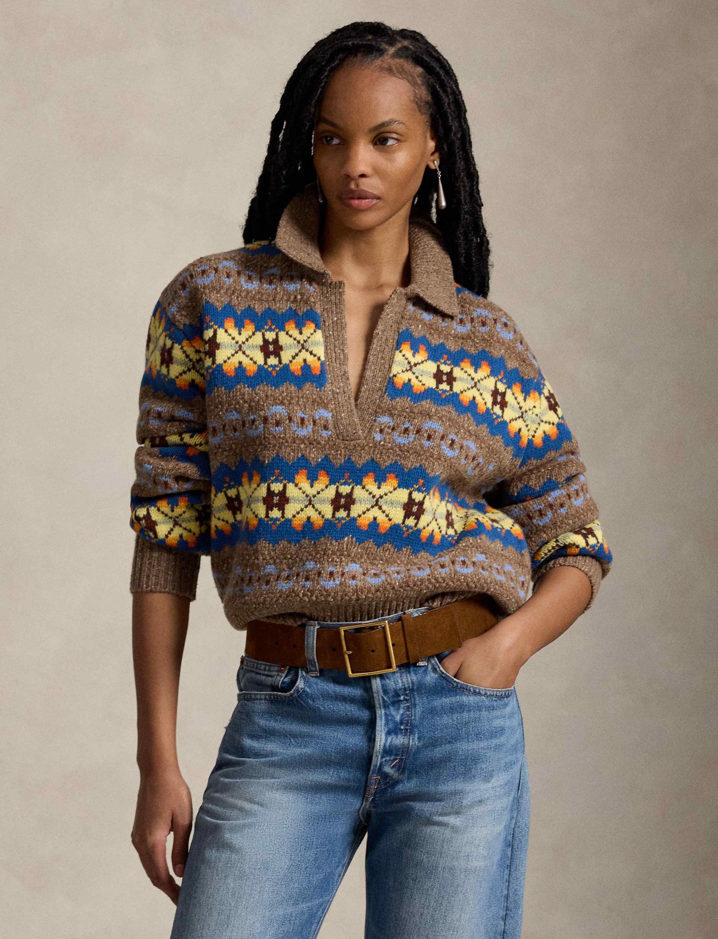 POLO RALPH LAUREN Wełniany sweter Relaxed fit