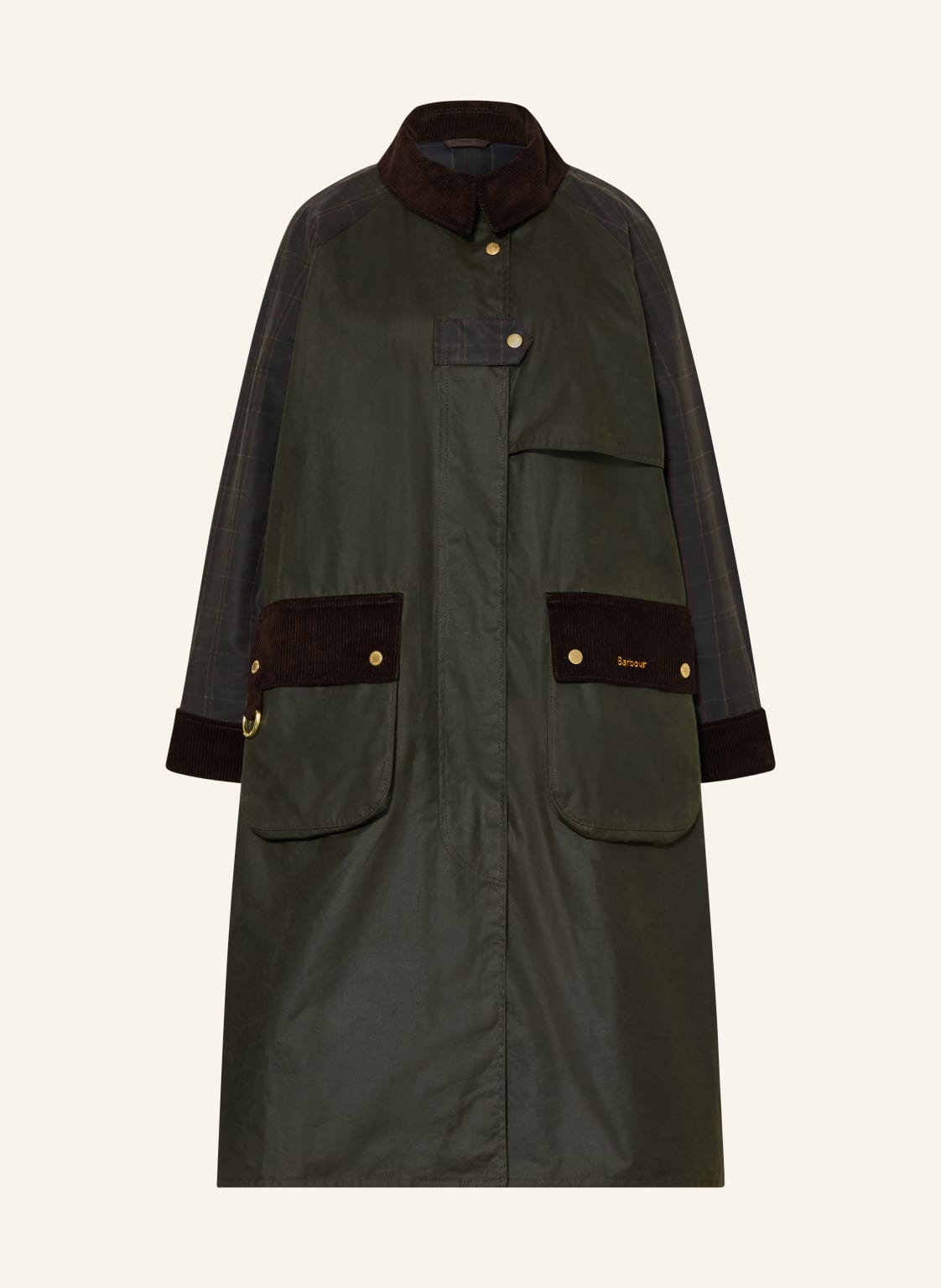 Barbour Płaszcz Check Kirklees gruen