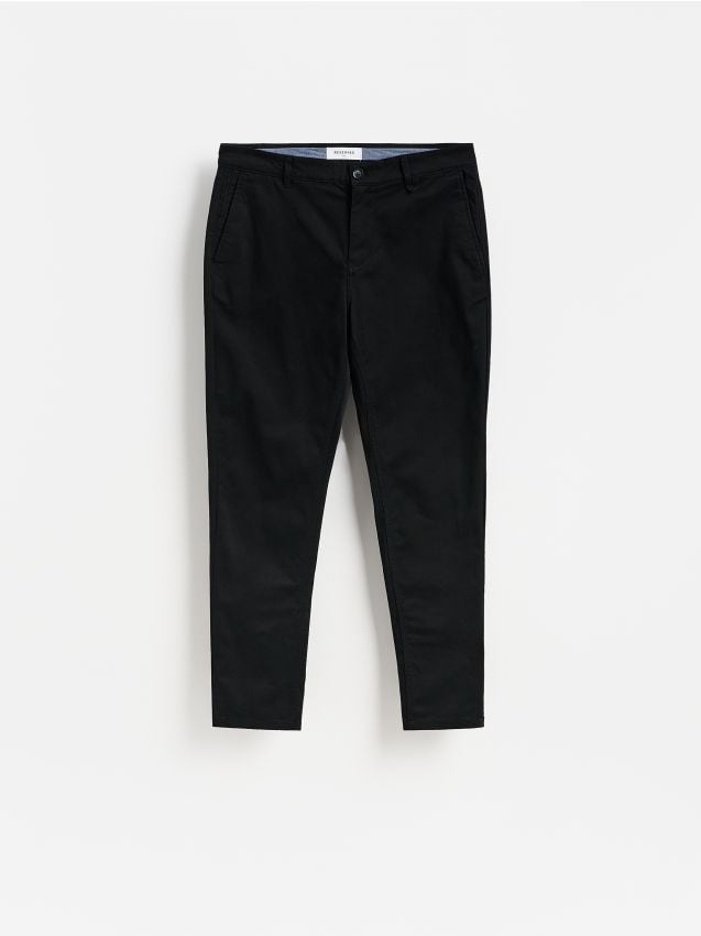 Reserved - Spodnie chino slim fit - czarny