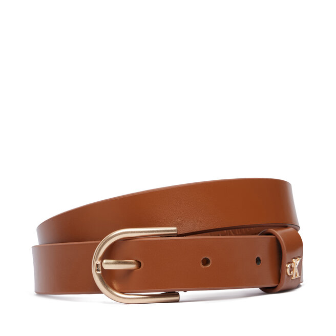Pasek Damski Calvin Klein Rounded Buckle Ck Loop LV04F7107G Brązowy