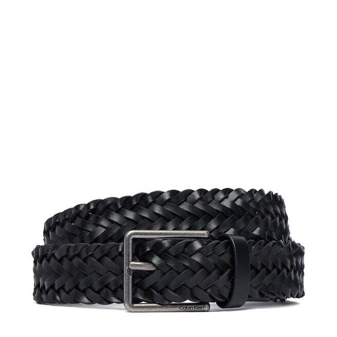 Pasek Calvin Klein Warmth Buckle Woven 35Mm Fixed - LV04D7061G Czarny