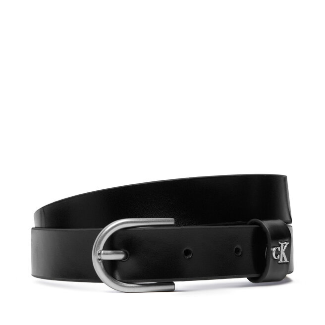 Pasek Calvin Klein Rounded Buckle Ck Loop 25Mm LV04F7107G Czarny