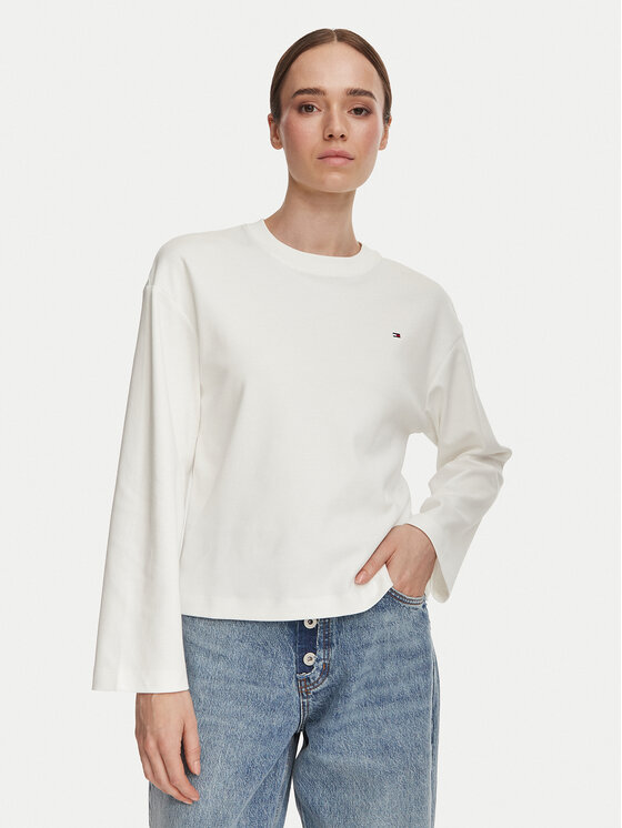 Tommy Hilfiger Bluzka WW0WW51740 Biały Relaxed Fit