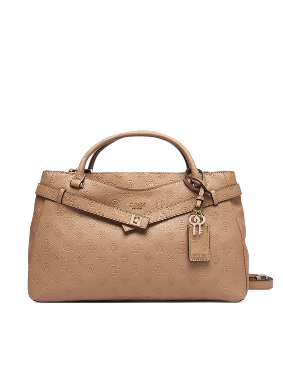 Guess Torebka Ella Logo HWPD97 46060 Beżowy ciemny