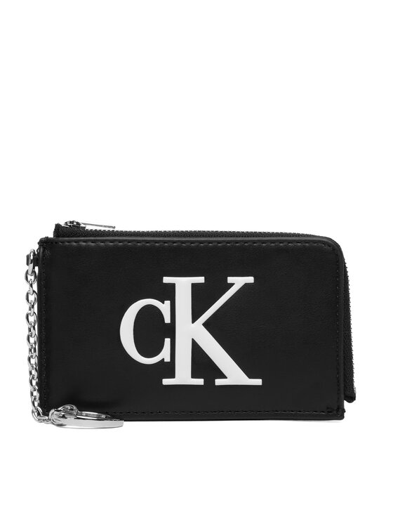 Calvin Klein Etui na klucze Bold Ck L Zip Cardcase LV04F1280G Czarny