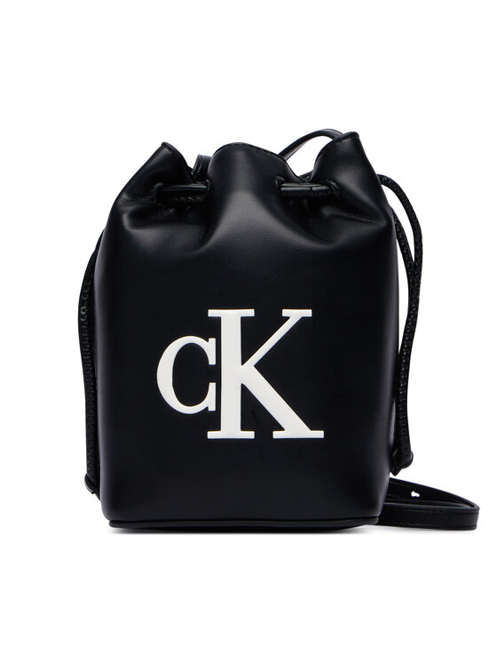 Calvin Klein Torebka Bold Ck Mini Bucket Crossbody LV04F3870G Czarny