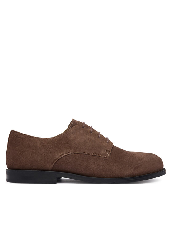 Tommy Hilfiger Półbuty Ess Rubber Derby Su HM0HM02269 Brązowy ciemny