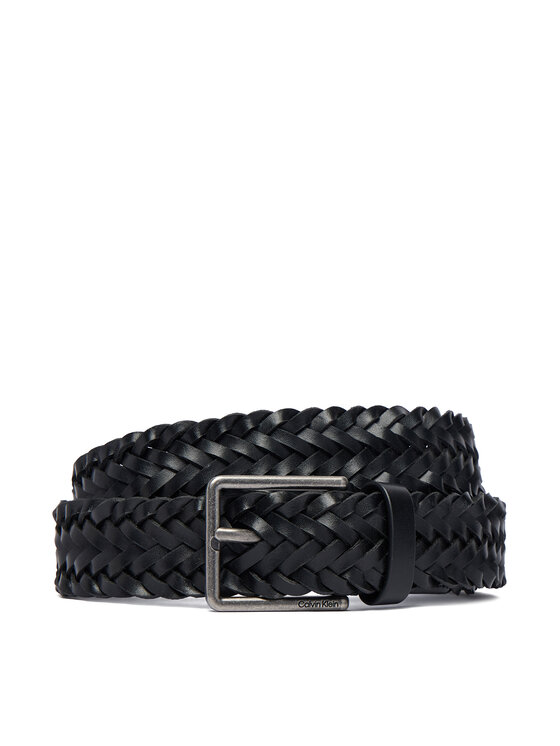 Calvin Klein Pasek Warmth Buckle Woven 35Mm Fixed - LV04D7061G Czarny