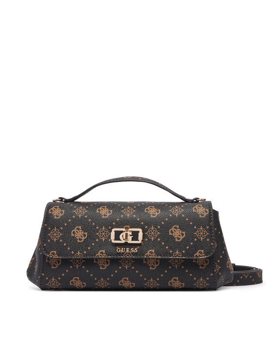 Guess Torebka Emelie Logo HWGP99 28190 Brązowy ciemny