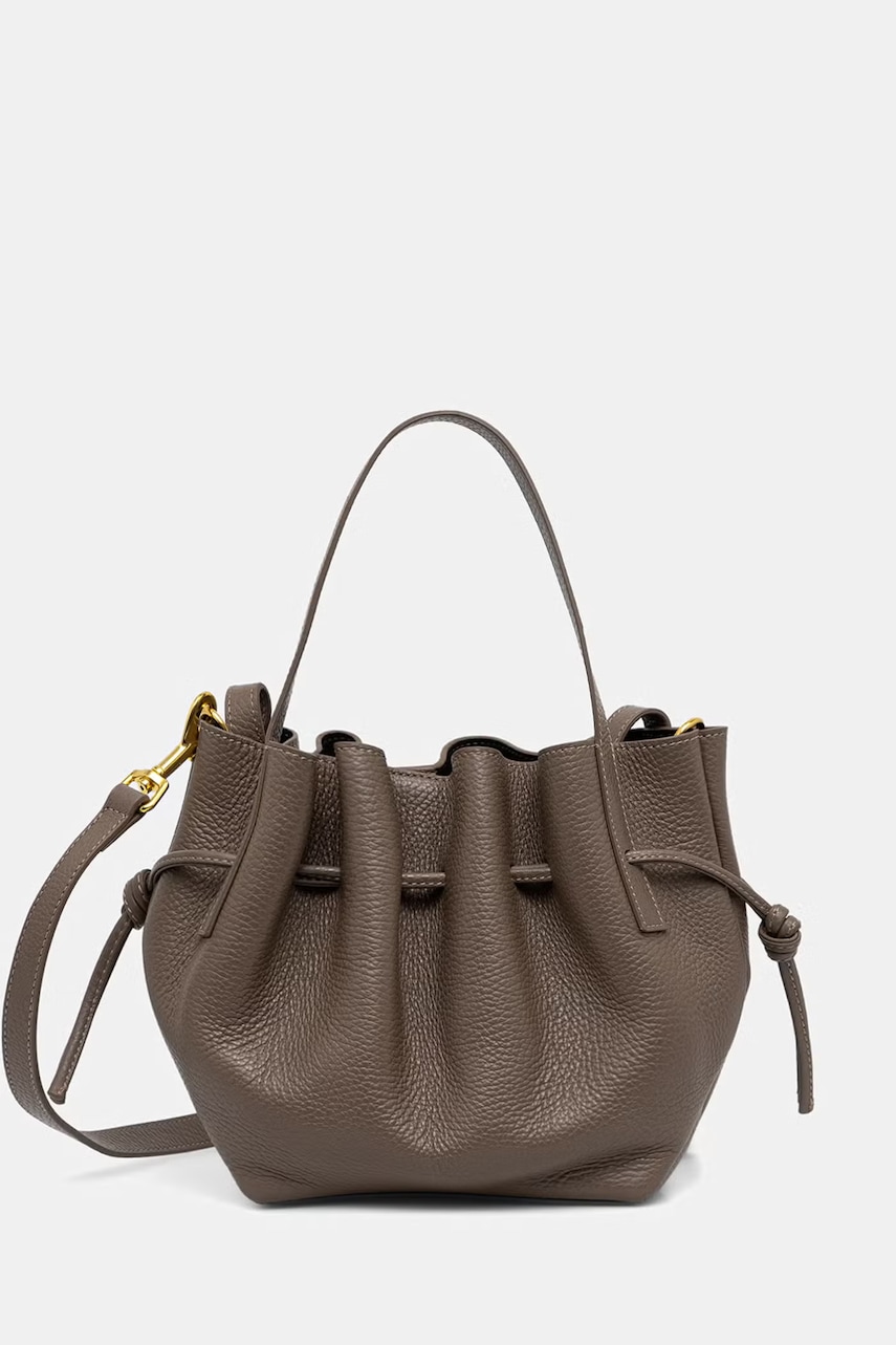 Yuzefi MINI SCALLOP torebka crossbody damska skórzana