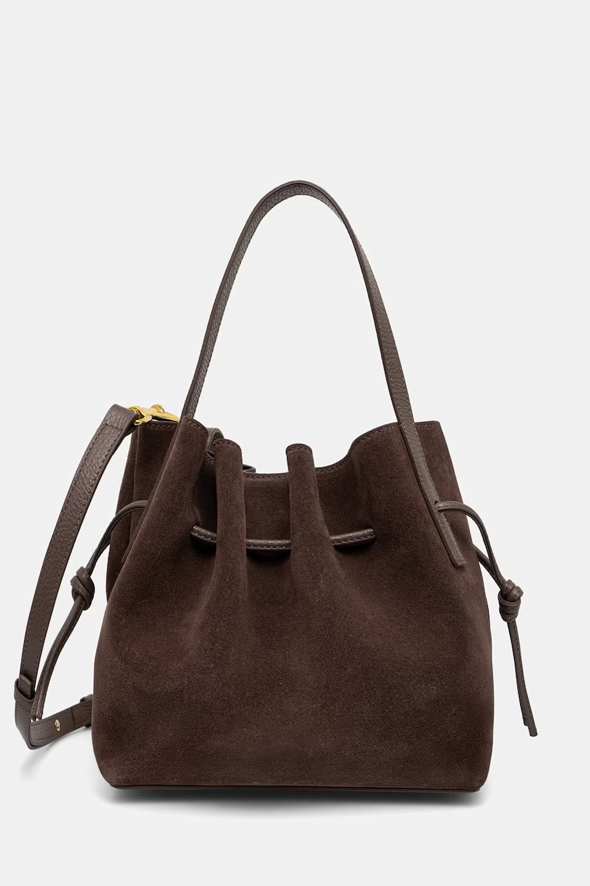 Yuzefi MINI SCALLOP torebka crossbody damska skórzana