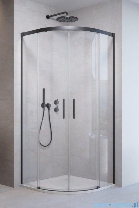 Radaway Idea 6 Brushed GunMetal Pdd kabina 100x100cm szczotkowany grafit szkło przejrzyste 387139-01-01/387142-92-01