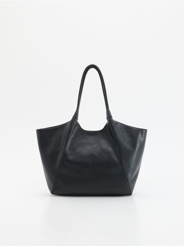 Reserved - Torebka shopper - czarny
