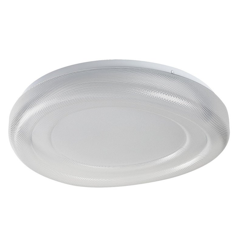 Plafon łazienkowy LED 24W 2100lm 4000K Okrągły Biały Szkło Metal IP44 Ø380mm