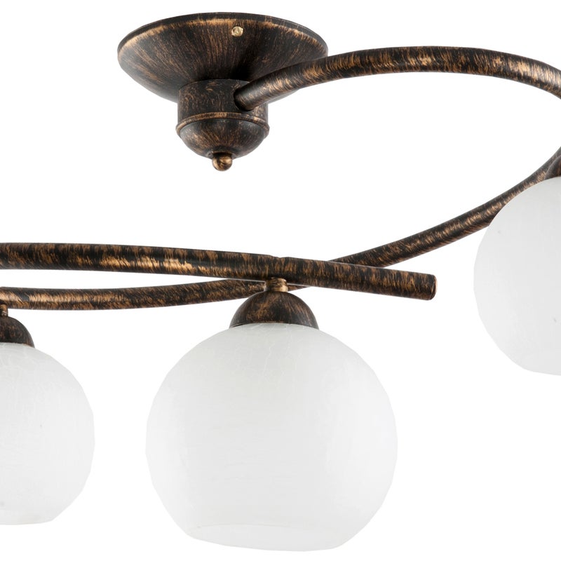 Lampa sufitowa retro do kuchni IVAN NEGRO 3xE27 vintage Edylit