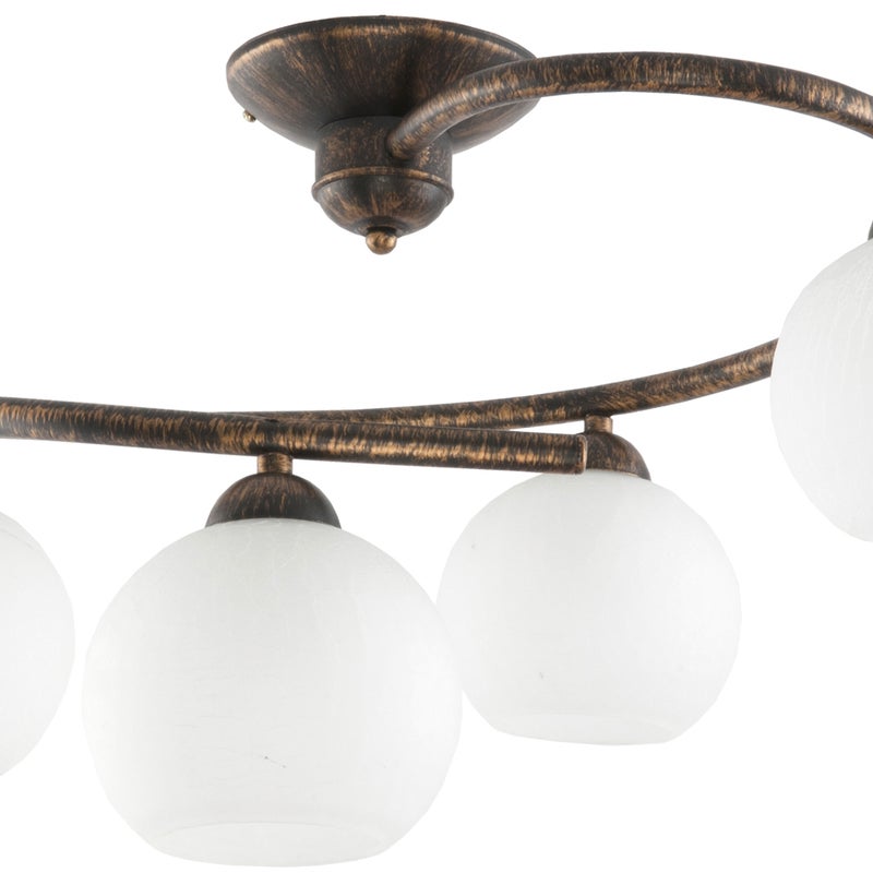 Lampa sufitowa retro do salonu IVAN NEGRO 4xE27 vintage Edylit