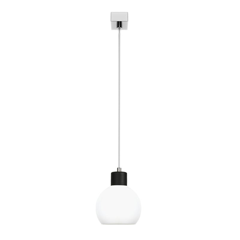 Lampa wisząca pojedyncza chromowana do jadalni 1xE27 MOKA glamour Edylit