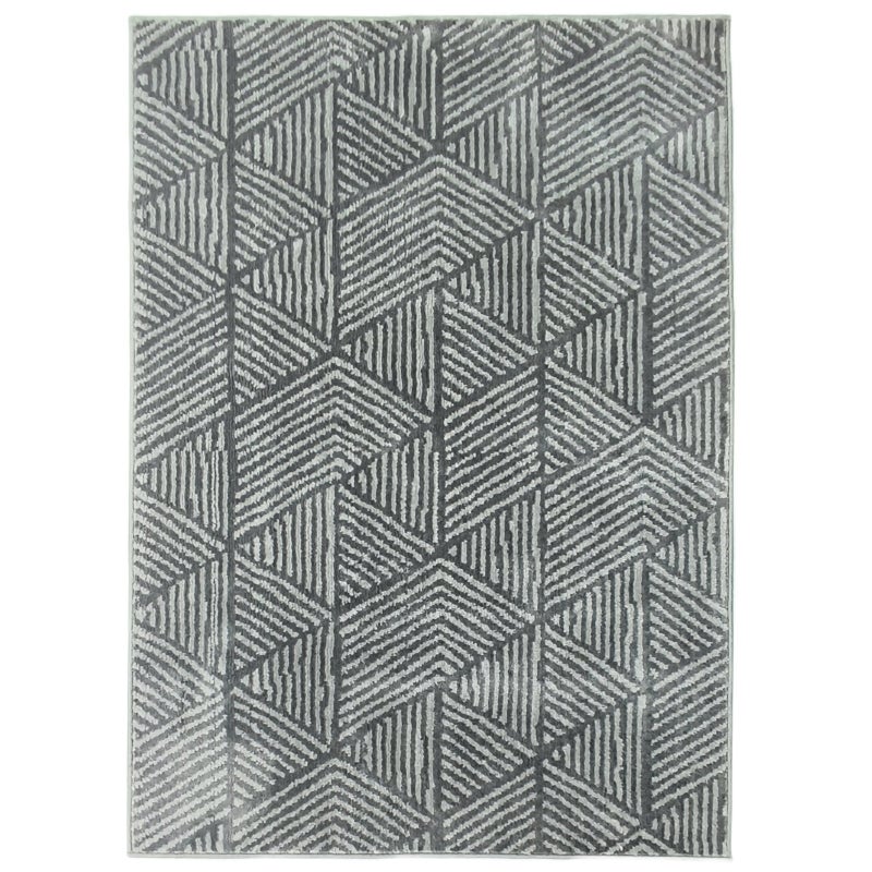 Dywan do salonu w nowoczesnym stylu, dywanik nadający się do prania 150 x 80 cm ciemnoszary, dywan do salonu, sypialni, jadalni, CIEMNY SZARY