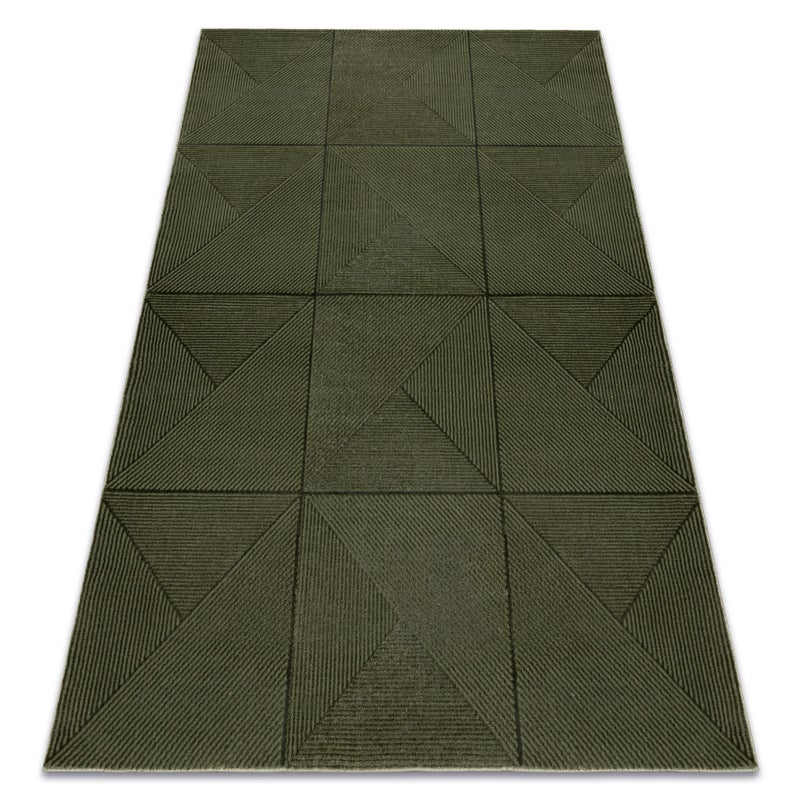 Dywan AURA J2624A zielony - Geometryczny, strukturalny, nowoczesny 240x330 cm