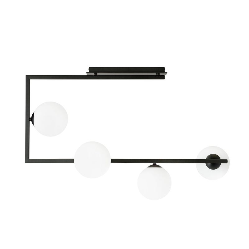 Lampa wisząca Soma czarno-biała 4xE14x10W nowoczesna wym: 55 x 83 x 29 cm metal Emibig