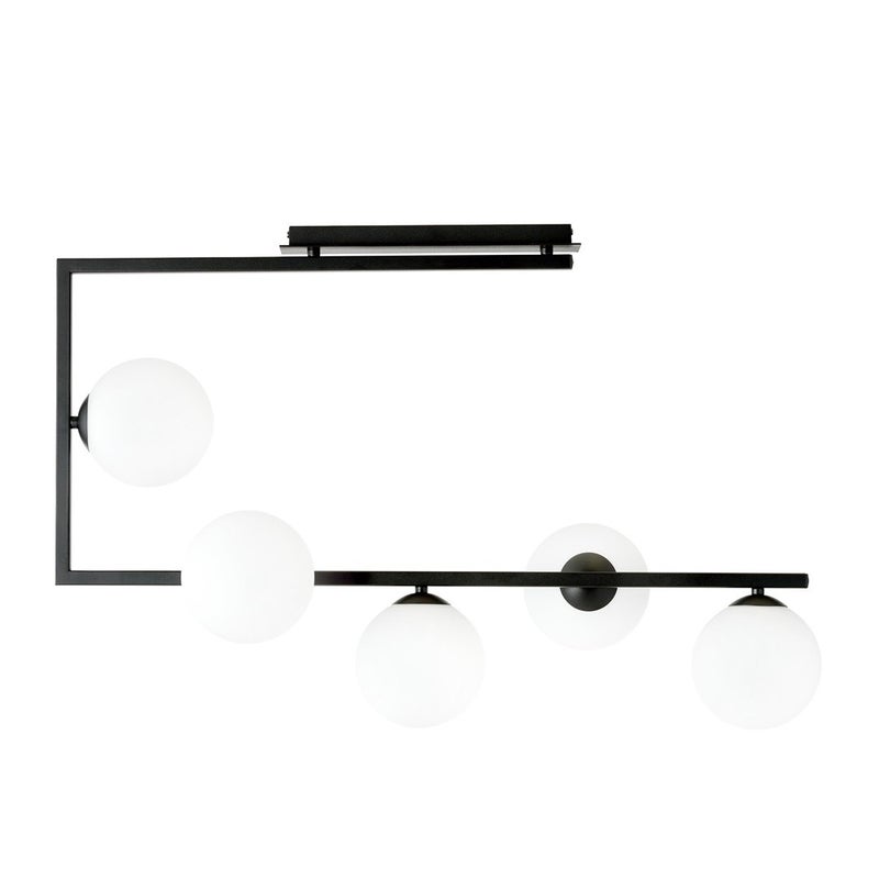 Lampa wisząca Soma czarno-biała 5xE14x10W nowoczesna wym: 55 x 83 x 29 cm metal Emibig