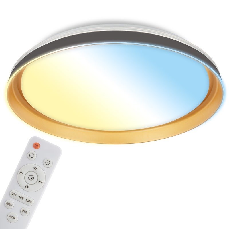 Lampa sufitowa LED, lampa sufitowa do salonu, sterowana diodami T, ściemniana, CCT, korytarz
