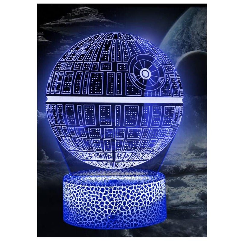 Lampa iluzoryczna 3D, lampka nocna, lampa holograficzna 3D LED z 16 zmieniającymi się kolorami i pilotem, prezenty świąteczne dla dzieci